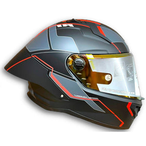 Casco PRO RIDER 723 Grafico Negro Rojo