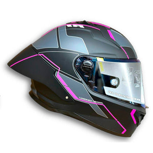 Casco PRO RIDER 723 Grafico Negro Fucsia