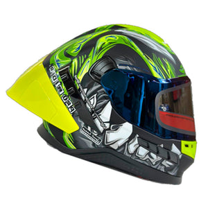Casco PRO RIDER FRONTIER Grafico Negro Verde Mate
