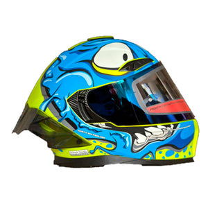 Casco PRO RIDER 716 Grafico Azul Verde Negro