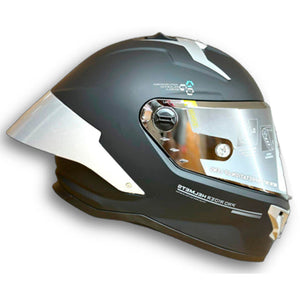 Casco PRO RIDER 723 Solido Negro Blanco