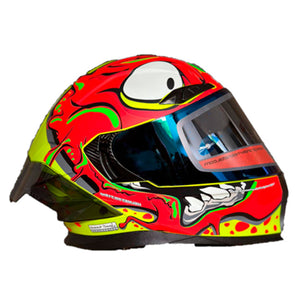 Casco PRO RIDER 716 Grafico Naranja Verde Negro