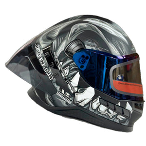 Casco PRO RIDER FRONTIER Grafico Negro Gris Mate