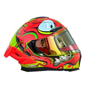 Casco PRO RIDER 716 Grafico Naranja Verde