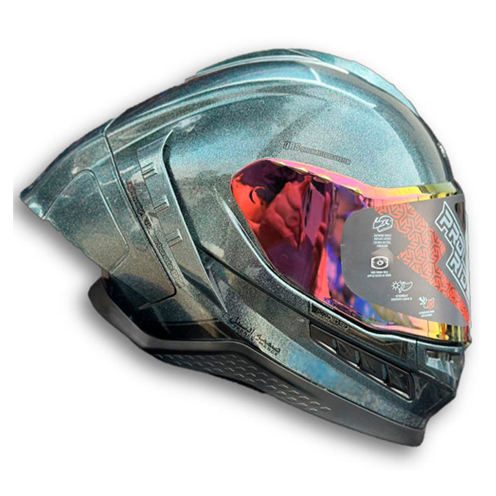 Casco PRO RIDER FRONTIER Camaleon plateado
