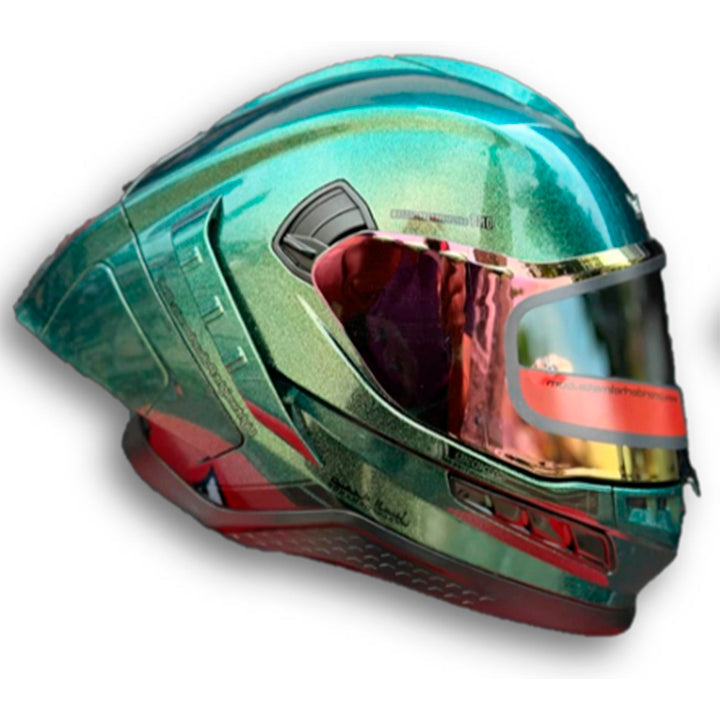 Casco PRO RIDER FRONTIER Camaleon verde