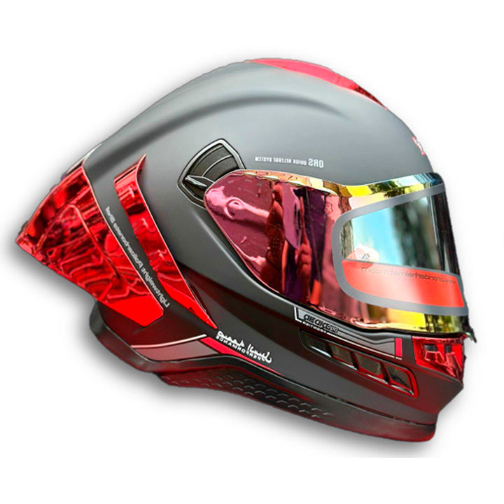 Casco PRO RIDER FRONTIER Solido Negro rojo
